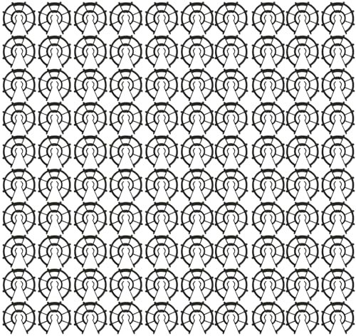 Lot de 100 Cales d'armatures pour Fer à Béton de Ø6 à Ø12, Enrobage Epaisseur 20 mm, pour Fixation Verticale, Dalle Armé Ferraillage, Accessoire de Coffrage à Clipser, Plastique, Noir