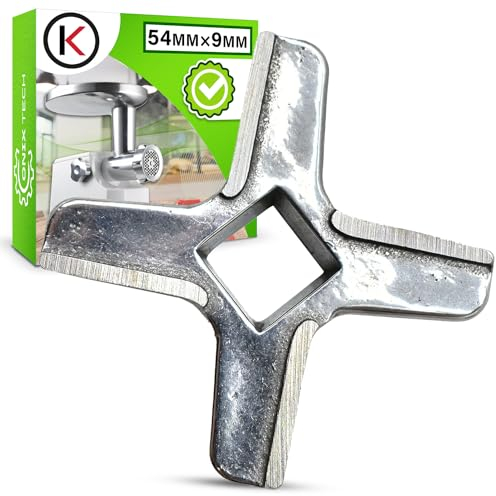 Couteau Hachoir Viande Ø 54 mm Largeur de Trou 12 mm pour Kenwood Pro 2000 Excel - Garantie de 5 Ans - ONIX TECH