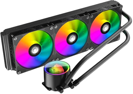 Jungle Leopard TK1 ARGB Water Cooling CPU Cooler,800-2000RPM ARGB PWM Fans,For INTEL LGA115X/1200/1700/1366/2011/2066,For AMD:FM2/FM2+/AM3/AM3+/AM4/AM5 (360BK)