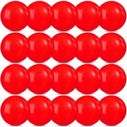 AXBMM Set di 20 palline da spiaggia gonfiabili per bambini, 30 cm, per feste estive in piscina, attività all'aperto e decorazioni di compleanno (20 pezzi, rosso)