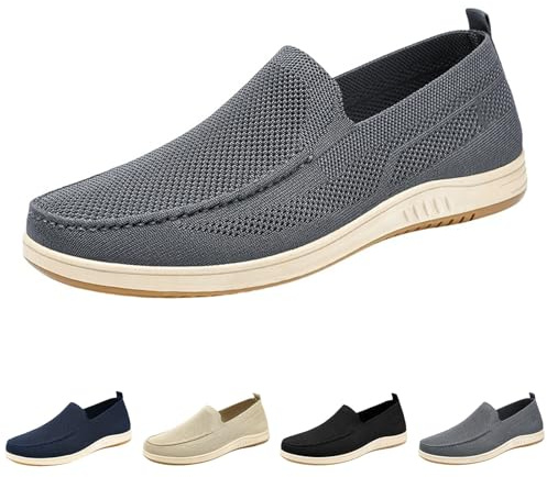 Trainers for Spring, Summer and Autumn Sandals, Breathable Sandals, Mesh Trainers, Orthopaedic Single Shoes, Braided Walking Shoes, Lightweight Casual Shoes, Slip-On Sandals, gray, 8 UK