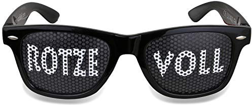 rotzevoll Partybrille Lustige Brille für Fasching/Karneval - Scherzbrille für Deine Nächste Party - Schwarze Sonnenbrille für Kostüme