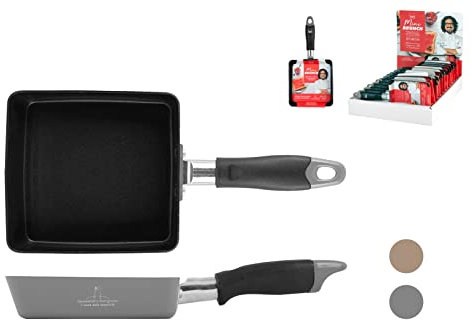 H&H Minibrunch Bistecchiera, Alluminio, Rivestimento Antiaderente, cm 13x13 Cooking Style& Alessandro Borghese- il lusso della semplicita'