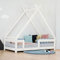 Kinder Tipi-Bett TAHUKA mit Sicherheitsgitter - Massivholz - weiß - 90 x 190 cm