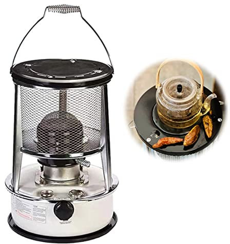 Vendics Réchauds De Camping Sans Chauffage Électrique Réchaud À Mazout Domestique Réchaud À Kérosène En Acier Inoxydable Efficace Réchaud De Chauffage Pour Tente Pour Intérieur Extérieur/6L/Blanc