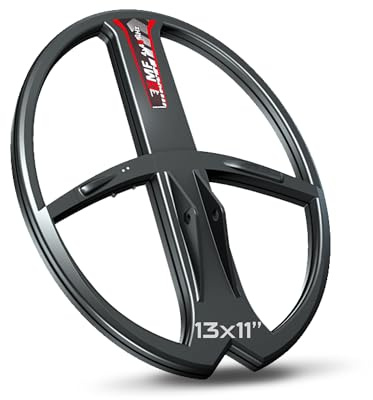 XP Metal Detectors 13x11 FMF Coil with Coil Cover & Lower stem for Deus II Metal Detector - Fast and Simultaneous Multi Frequency Coil from 4 to 45 kHz! (D3428FMF)