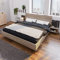 Whoiy Holzbett 160X200, Double Bed Frame Holzfarbe Sonoma Oak Bett mit 2 Nachttischen Rustikal mit Holz Lamellen Jugendbett Landhausstil
