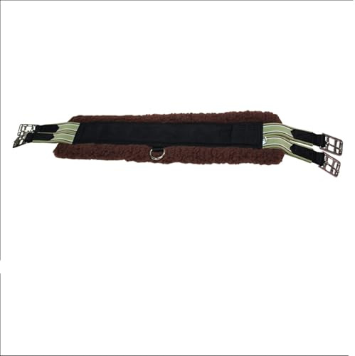 Cincha de lujo de cachemira y cincha para silla de montar western - Cinchas inglesas suaves para caballos(brown,35inch)