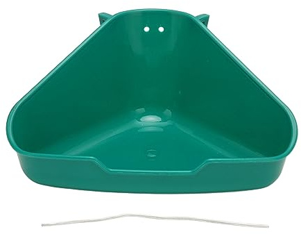 KKPLZZ Small Animal Litter Box, Fanshaped Rabbit Corner Toilet Box Potty Trainer for Guinea Pigs Chinchilla Ferret Galesaur (S)