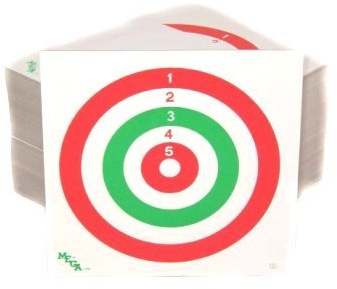 Cible carton tricolore 14 x 14 pour Air comprimé
