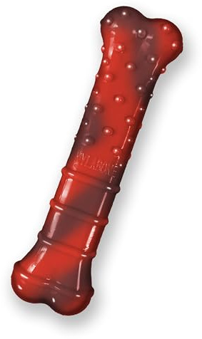 Nylabone Extreme Tough Dog Chew Toy Bone, Durable, Cleans Teeth, Beef Jerky Flavour, Small, for Dogs Up to 11 kg