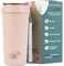 bioGo 450ml Faded Pink Reusable Travel Mug - Dishwasher Safe, Tea & Coffee Mug - Tall Travel Cup