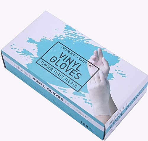 Carobels Cosmetics Vinyl-Handschuhe, nicht medizinisch, Vinyl, Größe M