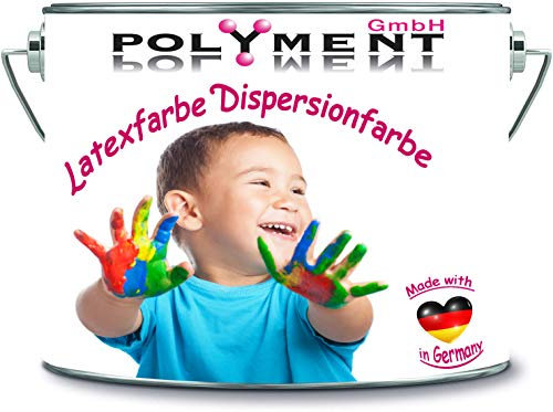 Dispersionsfärg slitstark latexfärg väggfärg i många unika färger (20 l, melongul)