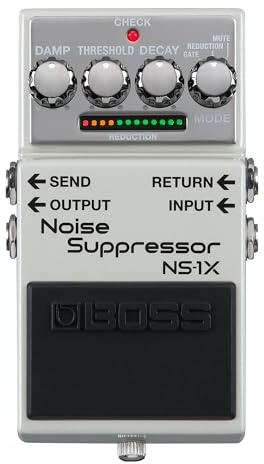 BOSS NS-1X Noise Suppressor | Next-Generation Noise Reducer & Ultra-Fast Gate for Guitar, Bass & Other Instruments | BOSS MDP Technology | Reduction Mode | Intuitive Operation | Send/Return Loop