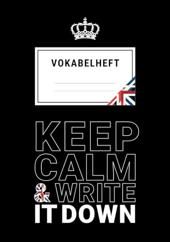 Liniertes Vokabelheft DIN A5 Englisch: Spielend leicht und effektiv englisch Vokabeln lernen. 2 Spalten / 115 Seiten. Mit Spaß zum Englischerfolg.