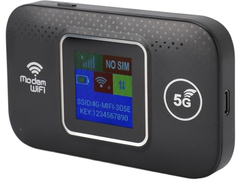 Tragbarer 4G LTE WLAN Router für Unterwegs, 150 Mbit/s High Speed 4G Taschen Mobil Hotspot, Bis zu 10 WLAN Geräte, Stromversorgung über USB, 4G B1/3/7/8/20/38/40/41