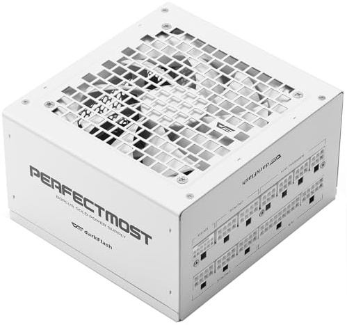 darkFlash PMT850 850W 80 Plus Gold Fully Modular Power Supply, White