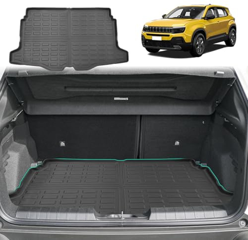 GAFAT Compatibile con Jeep Avenger 2025 2026-2023 Tappetino per Bagagliaio, Facile da Piegare, Avenger Hybrid EV Tappetini Gomma TPE Tutte le Stagioni, Originale 3D Bordo Alto [Non per 4×e](Superiore)