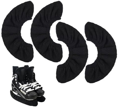 Lvjkes Kufenschoner Schlittschuhe, 2 Paar 37 x 7cm Schlittschuh kufenschoner, Verschleißfest und rutschfest schlittschuhschoner, Geeignet für Damen, Herren, Kinder, kufenschoner Eishockey (Schwarz)