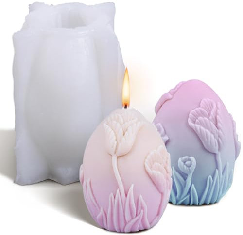 Ezydka Kerzenform Ostereier Kerzen Formen zum Gießen Silikonformen 3D Ostern Kerzenformen zum Gießen Kerzen Silikonformen für DIY Aromatherapie Kerzen, Seife›Kerzenherstellung›Gießformen