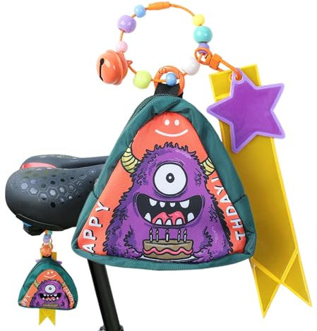 Petit Sac de Rangement de vélo avec remorque, Porte-clés de Rangement, Accessoires d'équitation en Polyester pour Ranger Cartes, écouteurs, clés