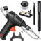 Herramientas de soldadura láser industriales con calentamiento interno, juego de pistolas de soldadura multifunción, soldador automático con cable (Black,Internal Heat)