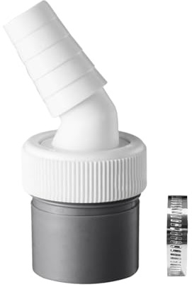Waschmaschine Abfluss Adapter, Waschmaschinenanschluss Adapter für Rohr Ø40 mm, Eingang Ø18-24 mm Schlauch mit Schlauchschelle Waschmaschinen Anschluss für Geschirrspüler Trockner