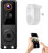 Novaquill Caméra de sonnette vidéo sans fil 1080p, surveillance intérieur/extérieur, stockage dans le cloud, détection humaine AI, Wi-Fi 2,4 GHz uniquement, conversation bidirectionnelle, vision