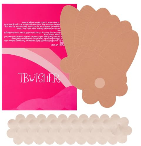Tbwisher Boob Tape for Breast Lift Boobytape - 3 Pairs Sticky Body Tape for Push-up Shape for Breast Support Lift 5 pairs Nipple Protector covers (Beige, A-B)