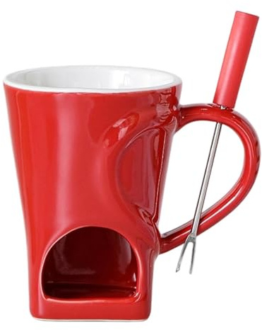 Qianly Service à Fondue Au Chocolat En Céramique pour Bougies Chauffe-plat, Surface Lisse, Idéal Comme Cadeau de Mariage. Design Polyvalent En Forme de Cœur