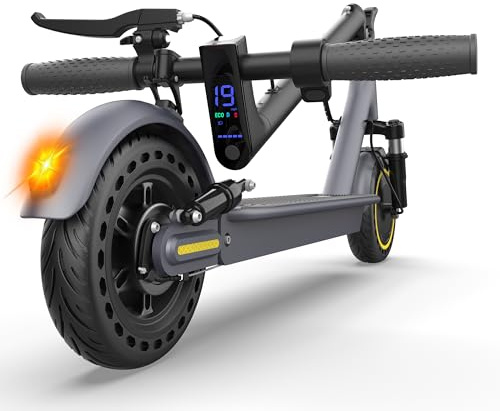 Electric Scooter, 350W Foldable Electric Scooters Adult with 25-30km Range, Max Speed 25KM/H, 8.5in Solid Tire, 3 Speed Mode Double Braking System Fast e Scooter for Adults and Teens