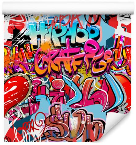 Wallero Papier peint intissé Graffiti 50×1000 cm