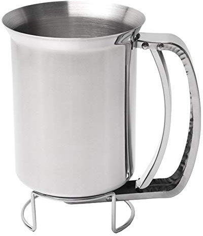 Batter Trichter, Batter Separator, Edelstahl Batter Dispenser, Pancake Batter Dispenser Küchenwerkzeug für Moderne Haushaltsküchen, Konditoreien, Bäckereien, Saftgeschäfte (Silber)