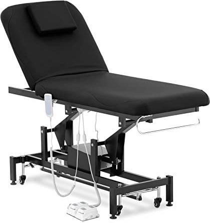 Physa Lyon Black_PH - Lettino massaggiante a 2 motori, 200 kg, colore: Nero