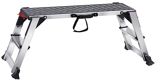 VEVOR Plataforma de Trabajo 200 kg Banco de Trabajo Plegable 100 x 30 x 48,7 cm Peldaños de Aluminio Pies Antideslizantes Mesa de Trabajo para Lavado de Vehículos Pintura Decoración