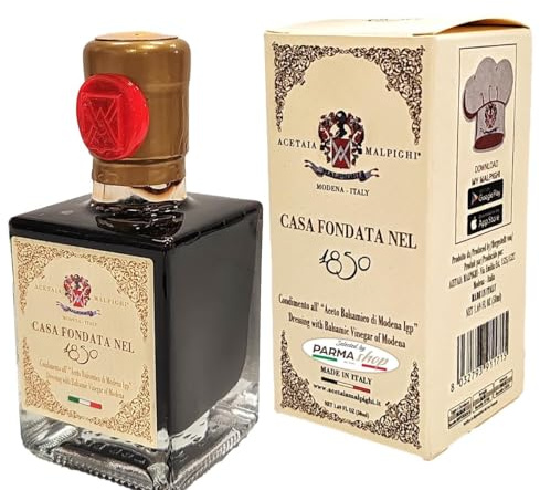 Casa Fondata nel 1850 - Aderezo de Vinagre Balsámico de Módena IGP - 6 Años - (50 ml.) - Acetaia Malpighi (Italia)- Selected By PARMAshop