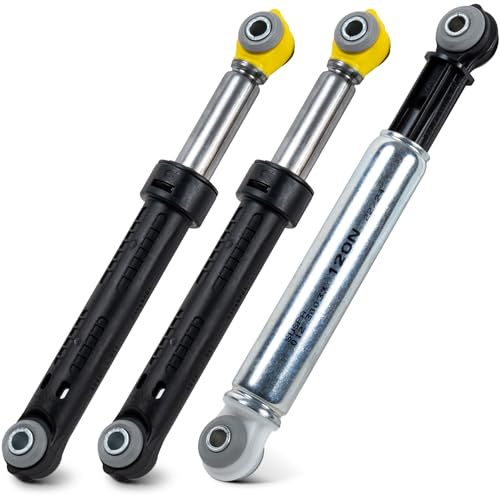 SUSPA 7381924 - Amortiguador de vibración (3 unidades, compatible con lavadora Miele, diámetro de 8 mm, 120 N/75N, 07381920)