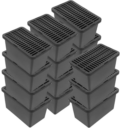 KOMBIUDA 15pcs Reptile Plastic Carrier Box with Secure Lid Breathable Small Animal Transport Container for Bearded Dragons Geckos Hamsters and Turtles Lightweight and Compact Pet Travel