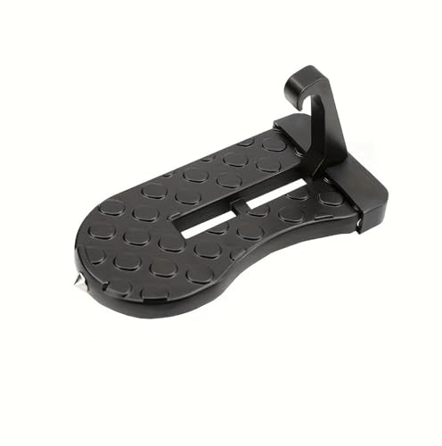 pedale piede pedale piede auto Gancio per porta auto pieghevole, portapacchi da tetto, gancio di chiusura universale multifunzione, pedale in lega di alluminio di sicurezza(Black)