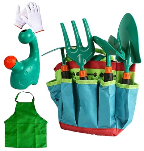 Generisch Attrezzi da giardino per bambini, pala di sabbia, annaffiatoio per piante, set di attrezzi da giardino per bambini, per l'uso in fattoria, asilo, giardino sul balcone e