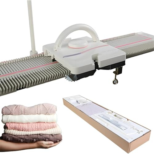 150 Stygn, Medelgauge 6,5 Mm, Automatisk Stickmaskin, Kit - Hushållsverktygssats, Silverfärgad Stickmaskin För Sockmössa Och Halsduk Med Tillbehör