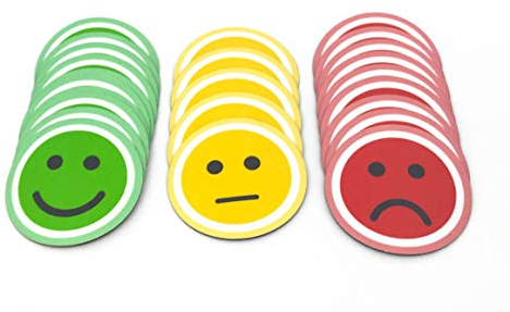 Magnet Rund. 25er Pack (10 grüne, 10 rote und 5 gelbe Magneten) (5 cm)