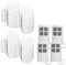 Shackcom 4pcs Alarma para Puertas y Ventanas con Control Remoto para casa con Sensor Magnético Inalámbrico para Sistema de Seguridad para el hogar - Antirrobo Detectores Sirenas con Pilas-130db