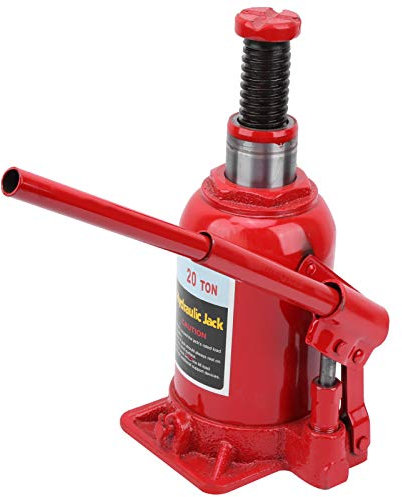 Martinetto Idraulico Professionale, 20 Tonnellate, Base in Acciaio Antiscivolo, Sollevatore a Bottiglia per Auto e Industria, Altezza 215-420 mm