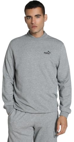 PUMA ESS Small No. 1 Logo Crew TR, Sudaderas con tripulación Hombre, Medium Gray Heather, L