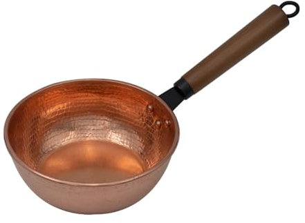 LOVIVER Casserole en Cuivre pour La Préparation de Lait et Sauces, Poignée Horizontale