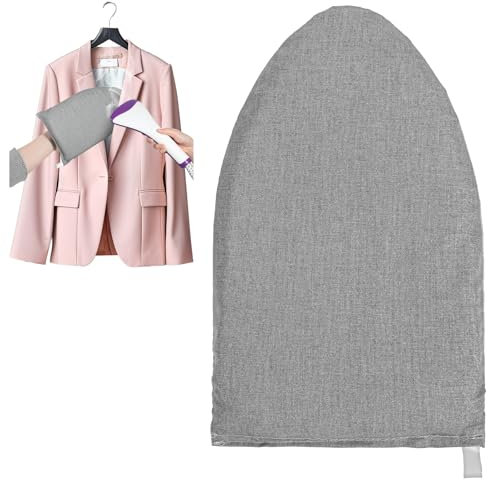 Nogeqi 4 guantes de planchado de para plancha de con correa para los dedos, guantes de impermeables para ropa, camisas, planchado (gris)