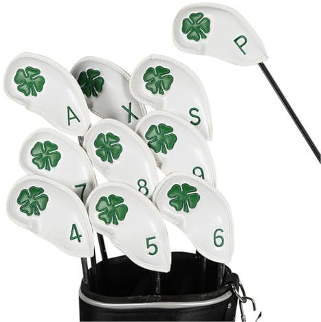 Golfeisen-Kopfbedeckungen, Golfeisen-Kopfbedeckungen, Laptophüllen für 10 x Herren Clubs | PU-Lederhüllen für Herren, Papa