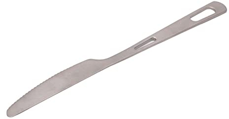 KIMISS Convient pour les Ustensiles en Titane, Vaisselle de Camping – Couverts Portables pour la Randonnée, la Randonnée et les Pique-niques – Artisanat Léger et exquis. (Couteau)